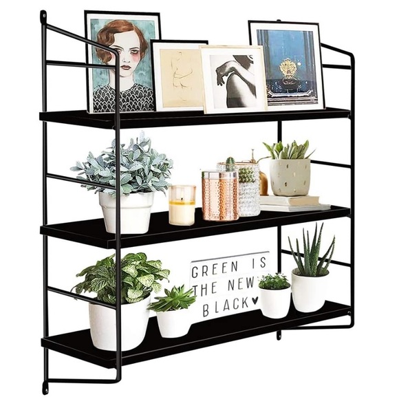 Black Wall Shelf Modern Floating Shelves - Picture 1 of 8